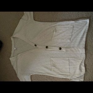 Cream button cardigan